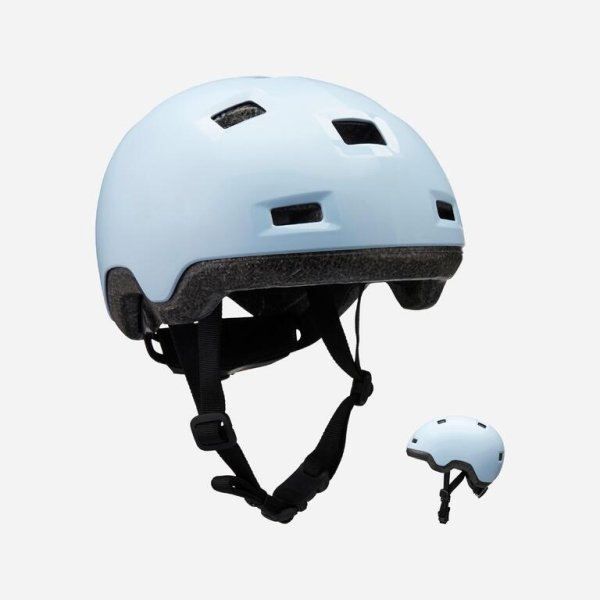 Kids' Inline Skates Skateboard Scooter Helmet B100 - Pastel Blue
